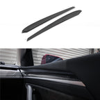 Repalcement Real Carbon Fiber Front Door Trim Panel for Tesla Model 3 / Y 2021-2023