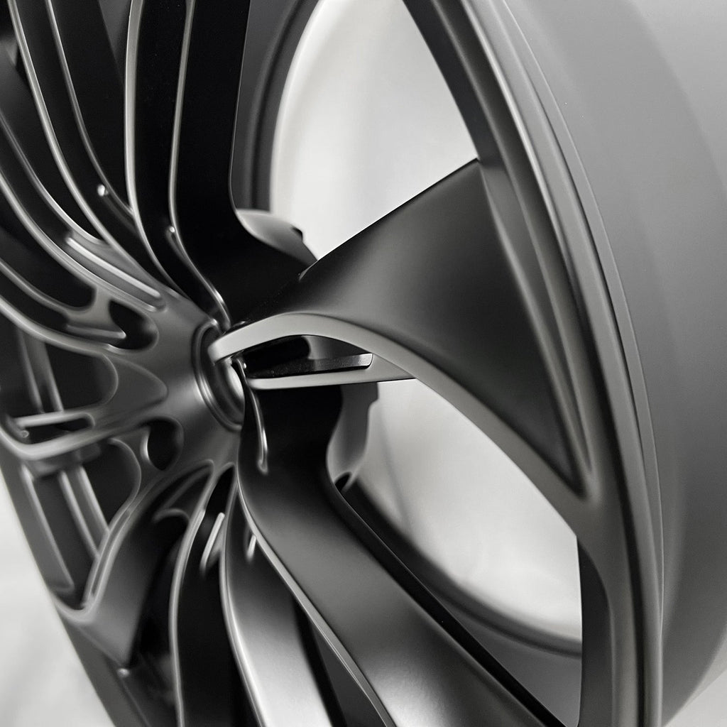 Rims for Model 3/Y【18' Glossy black Set of 4】