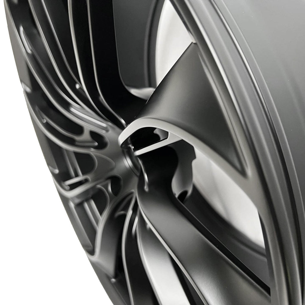 Rims for Model 3/Y【18' Glossy black Set of 4】