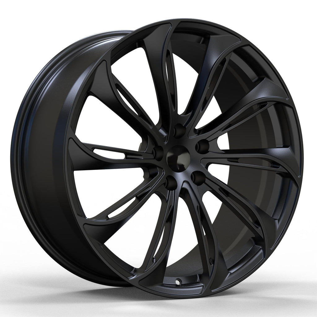 Rims for Model 3/Y【18' Glossy black Set of 4】
