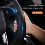 Breathable Snap-On Steering Wheel Cover for Tesla Model 3/Y