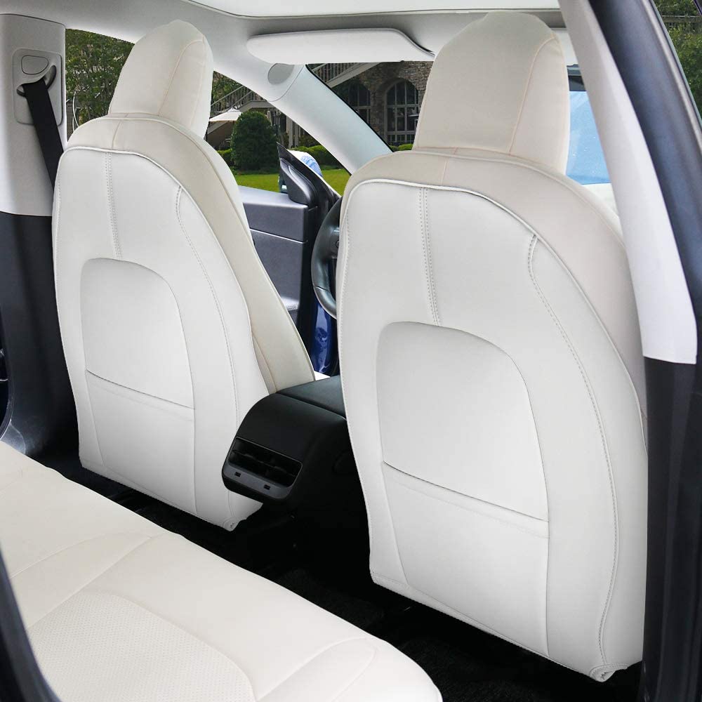 Seat Back Protector for Tesla Model 3 Highland & Model Y Juniper（2pcs） White 2PCS (Sales) Model 3 Highland 2024+ Model Y Juniper 2025+