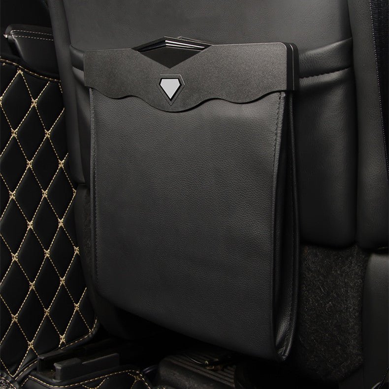 Seat Back Row Trash Bag for Tesla Model 3/Y/X Style 1 Black