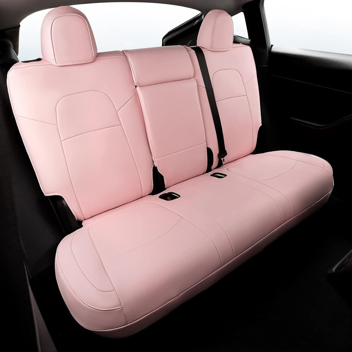 Seat Covers for Only Front Seats/Rear Seats for Tesla Model 3 & Model Y (5 Seater) Pink (Only for rear seats) Model Y (2020-2024 | 5 Seater)