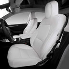 Seat Covers for Only Front Seats/Rear Seats for Tesla Model 3 & Model Y (5 Seater) White (Only for front seats)