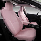 Seat Covers for Only Front Seats/Rear Seats for Tesla Model 3 & Model Y (5 Seater) Pink (Only for front seats)