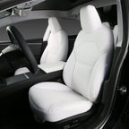 Seat Covers for Only Front Seats/Rear Seats for Model 3 Highland & Model Y Juniper White (Only for front seats)