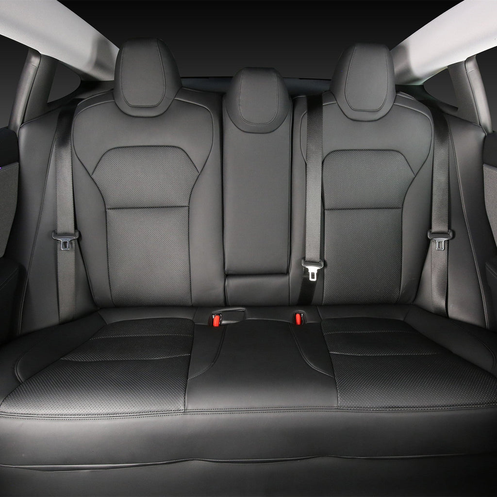 Seat Covers for Only Front Seats/Rear Seats for Model 3 Highland & Model Y Juniper Black (Only for rear seats)