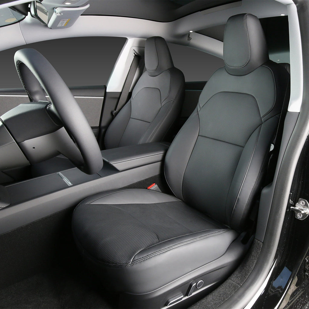 Seat Covers for Only Front Seats/Rear Seats for Model 3 Highland & Model Y Juniper Black (Only for front seats )