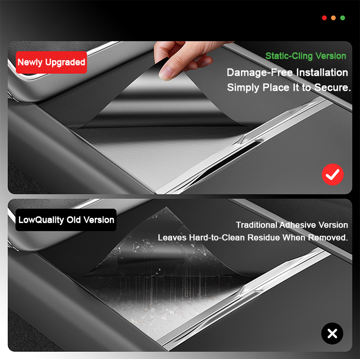 Static-Cling Console Mat for Model 3 / Y（2021+）