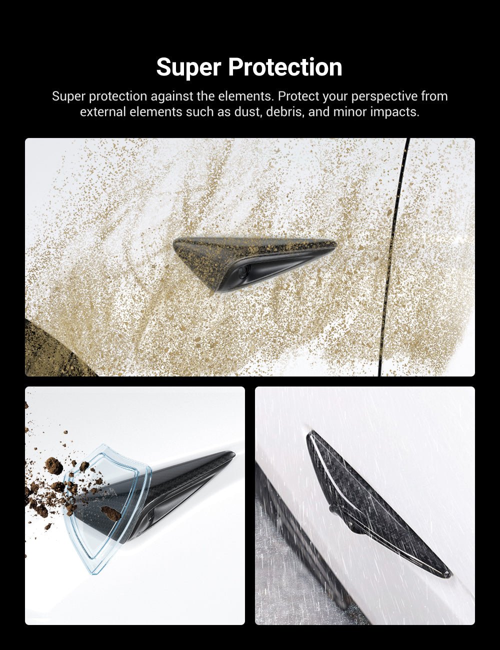 Model 3/S/Y/X Carbon Fiber Side Camera Turn Signal Cover