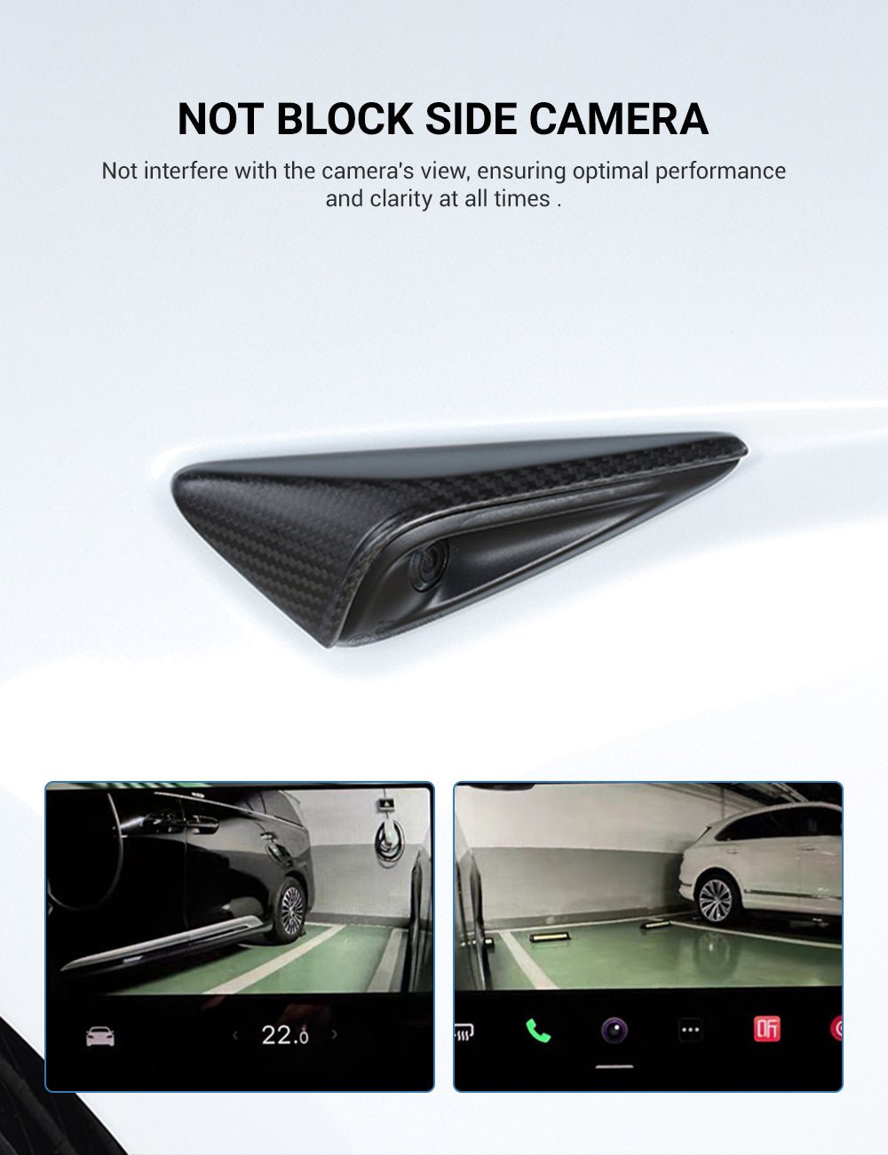 Model 3/S/Y/X Carbon Fiber Side Camera Turn Signal Cover