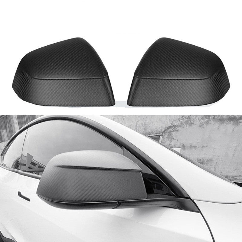 Tesla Model Y Carbon Fiber Mirror Covers (Juniper Style) Model Y 2020 - 2024 Matte Carbon Fiber
