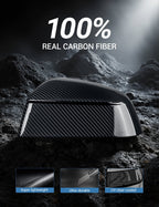 Tesla Model Y Juniper Dry Carbon Fiber Side Mirror Covers (OEM Style)