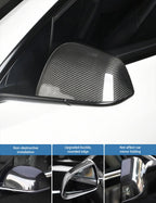 Tesla Model S/X Dry Carbon Fiber OEM-Style Side Mirror Covers