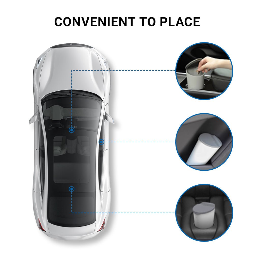 Silicone Car Trash Can For Model 3/Y/X/S | Vehicle Garbage Organizer