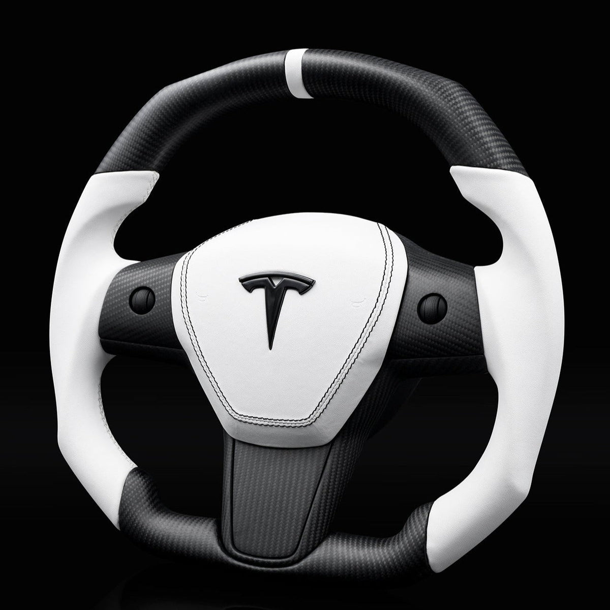 Square Carbon Fiber Steering Wheel for Tesla Model 3 / Y
