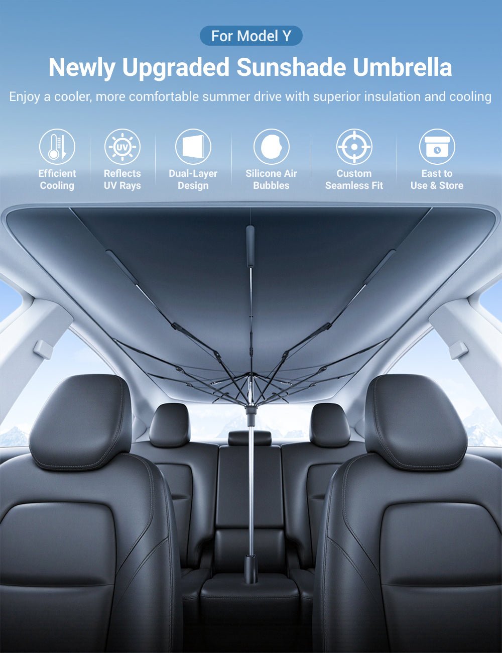Sunroof Sunshade Umbrella for Tesla Model Y