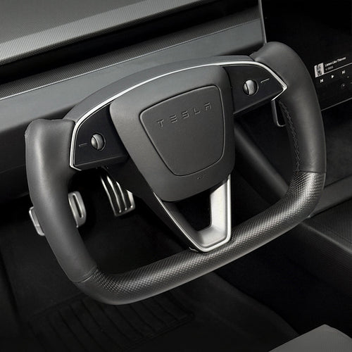 Carbon Fiber Heated Yoke Steering Wheel for Model 3 Highland / Model Y Juniper