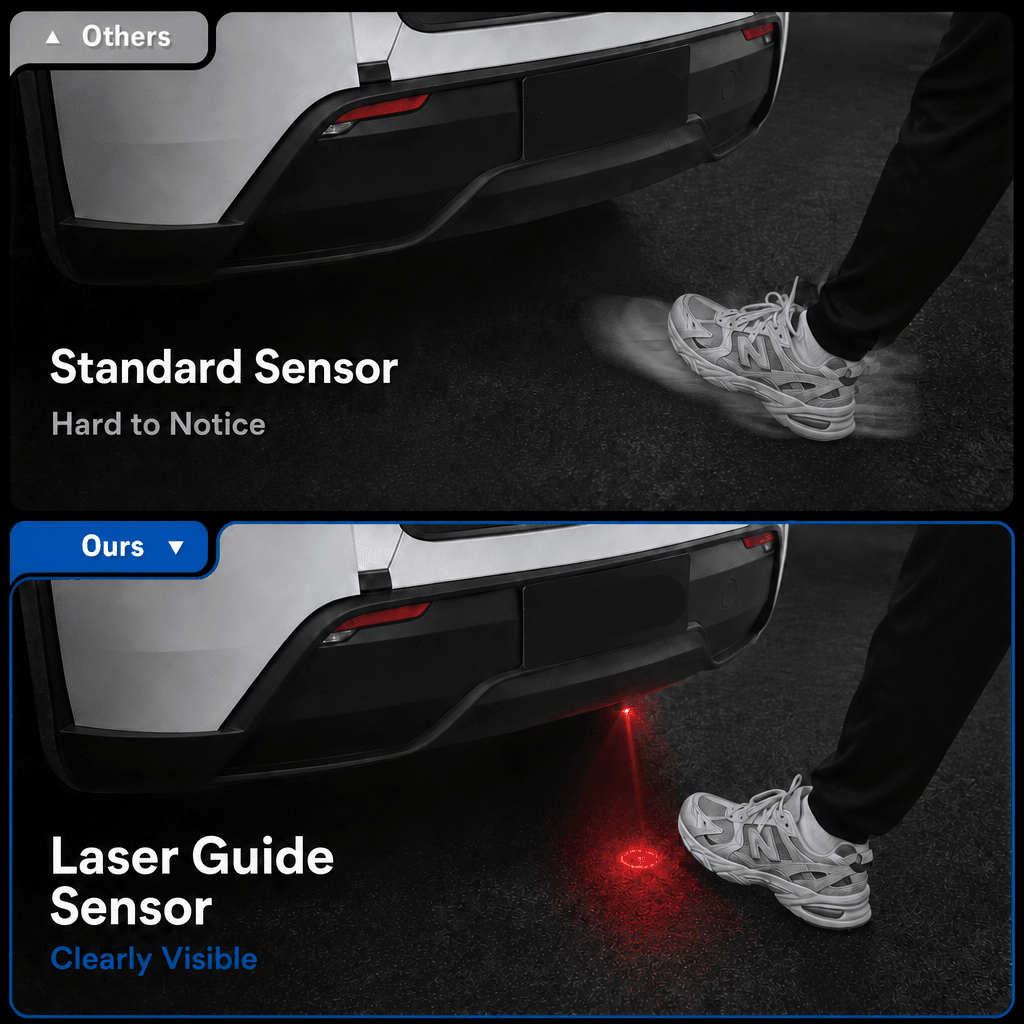 Laser-Guided Kick-to-Open Trunk Sensor Light for Model Y (2020–2026)