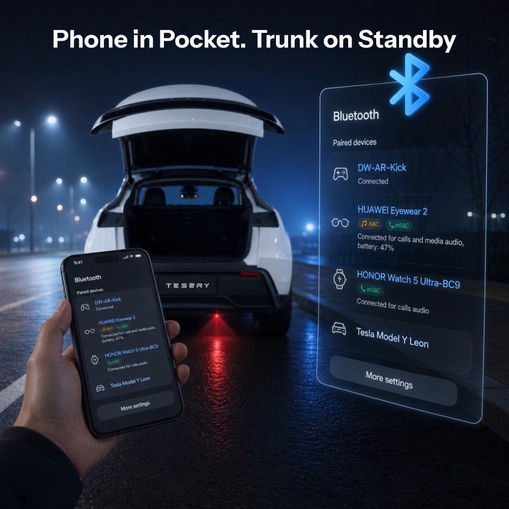 Laser-Guided Kick-to-Open Trunk Sensor Light for Model Y (2020–2026)