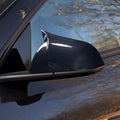 Dry Carbon Fiber Sporty Mirror Caps for Tesla Model S/X Glossy Carbon