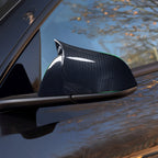 Dry Carbon Fiber Sporty Mirror Caps for Tesla Model S/X Glossy Carbon
