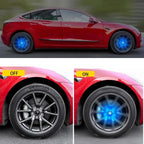 LED Wheel Light Covers for Tesla Center Caps - Compatible with Model S/3/X/Y (Set of 4) - Kinetic Lighting for Enhanced Safety and Style