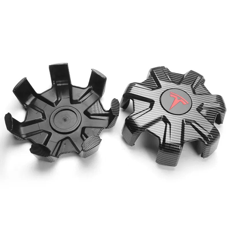 Tesla Model Y Center Caps for 19-inch Wheels - ABS & Aluminum Alloy Hub Cover Kit with Integrated Lug Nut Covers