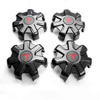 Tesla Model Y Center Caps for 19-inch Wheels - ABS & Aluminum Alloy Hub Cover Kit with Integrated Lug Nut Covers Carbon Fiber Black Model Y 19 inch