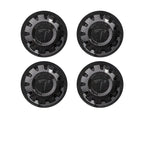 Tesla Wheel Center Cap - Floating Emblem Hub Caps for Model Y 20/21 inch OEM Wheels, Satin Black ABS Cover Carbon Fiber Pattern 20" 21"-inch