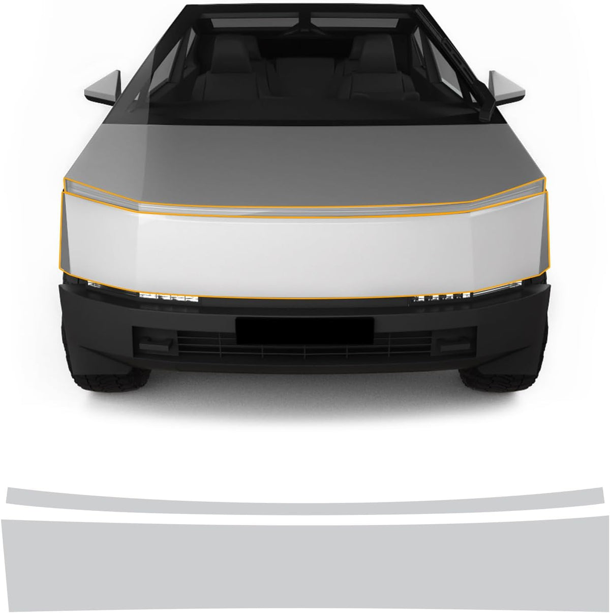 TPU Full Car Paint Protection Film for Tesla Cybertruck Front bars + Headlights