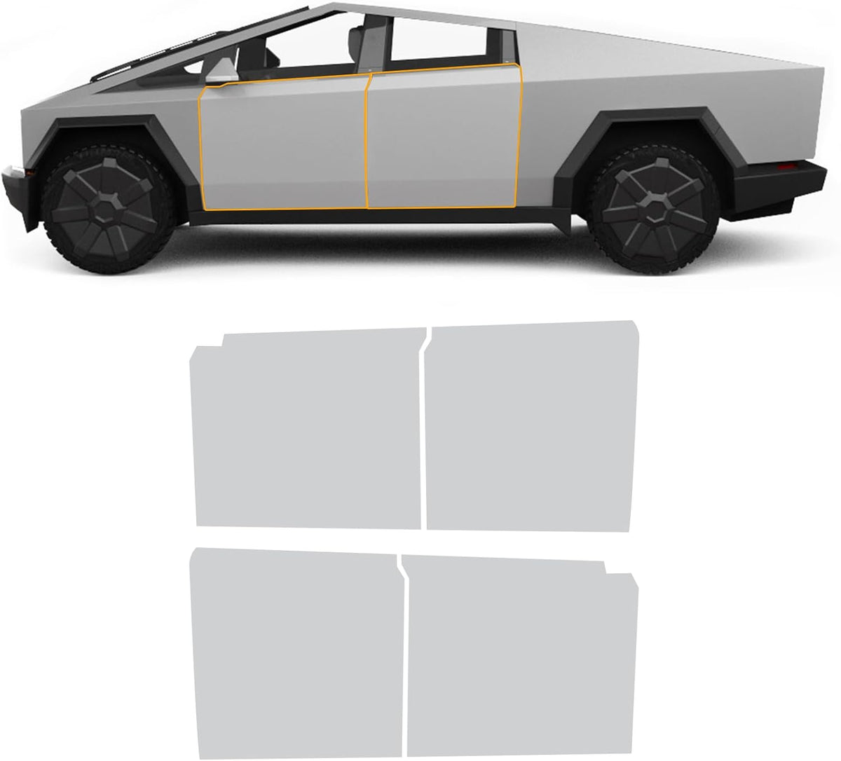 TPU Full Car Paint Protection Film for Tesla Cybertruck Doors
