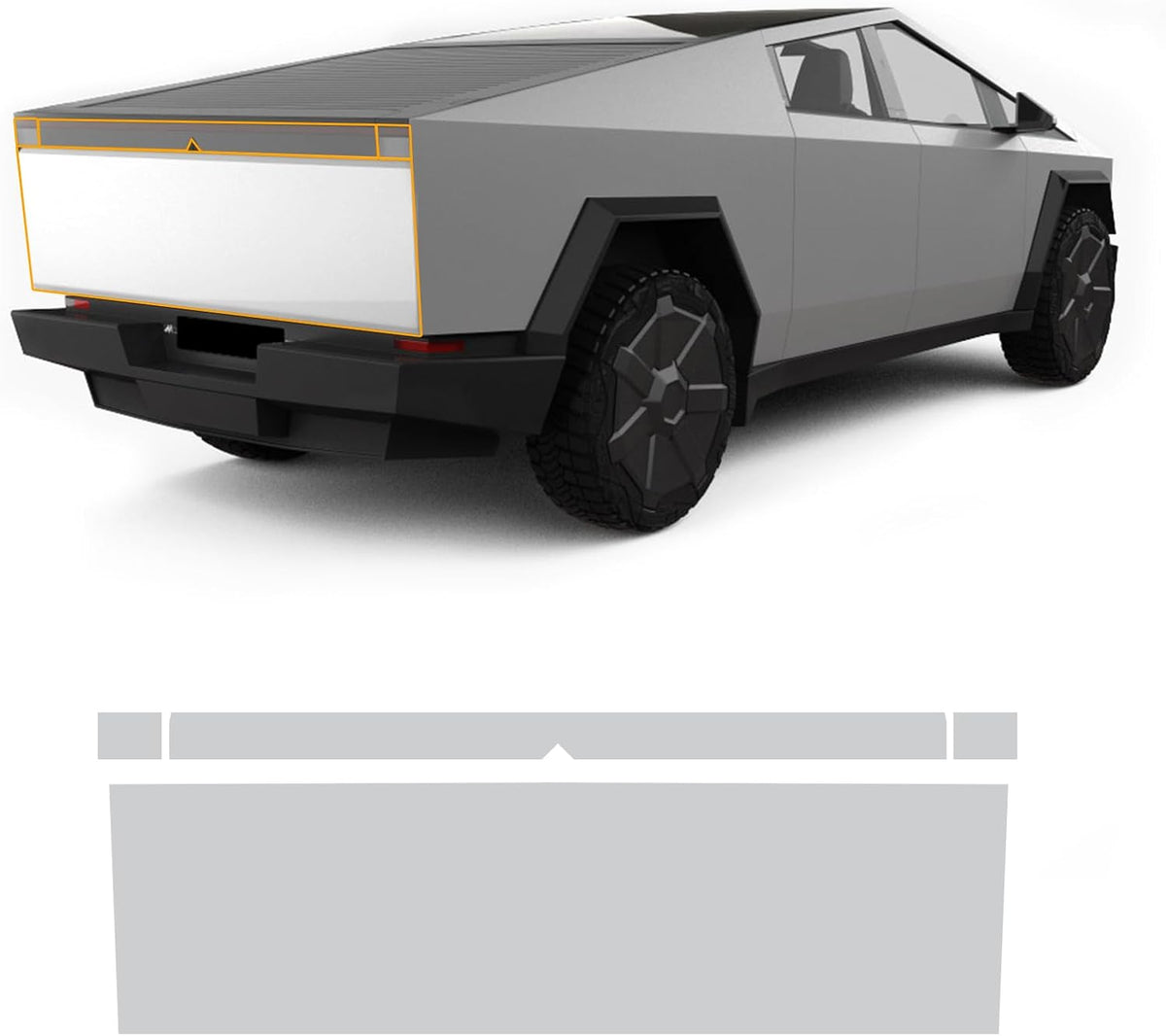 TPU Full Car Paint Protection Film for Tesla Cybertruck Trunk