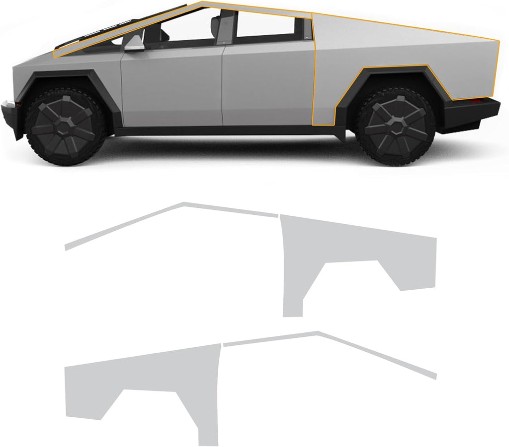 TPU Full Car Paint Protection Film for Tesla Cybertruck Side skirts