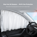 Retractable Ice Silk Side Window Sunshade Curtains for Tesla Model 3 & Y