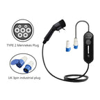 TYPE 2 Mennekes Level 1 Electric Vehicle (EV) Charger UK 3pin industrial plug