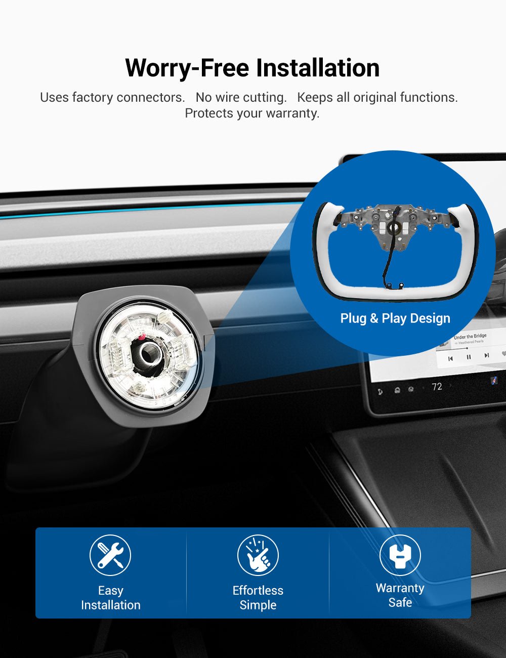 Yoke Steering Wheel for Model 3 Highland / Model Y Juniper