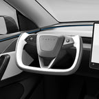 Yoke Steering Wheel for Model 3 Highland / Model Y Juniper White & Black